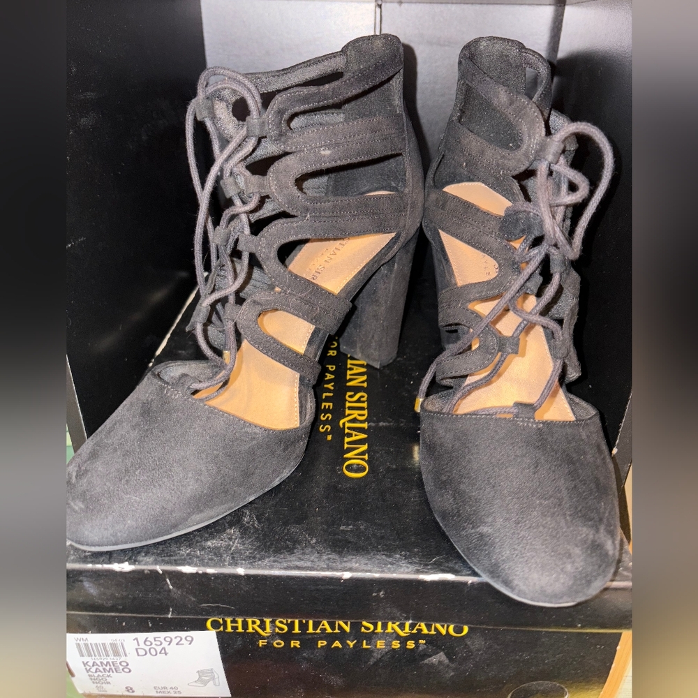 🌸Christian Siriano Black Heels Sophisticated Style